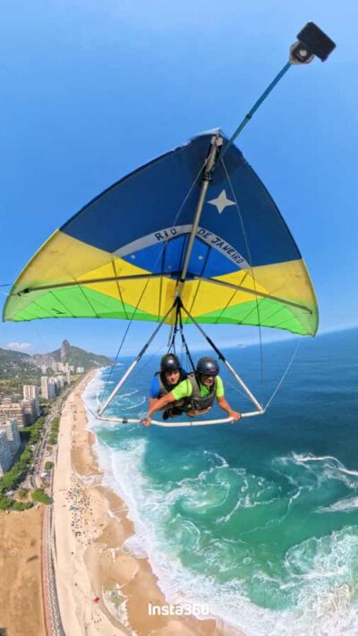 Hang gliding flight in Rio de Janeiro