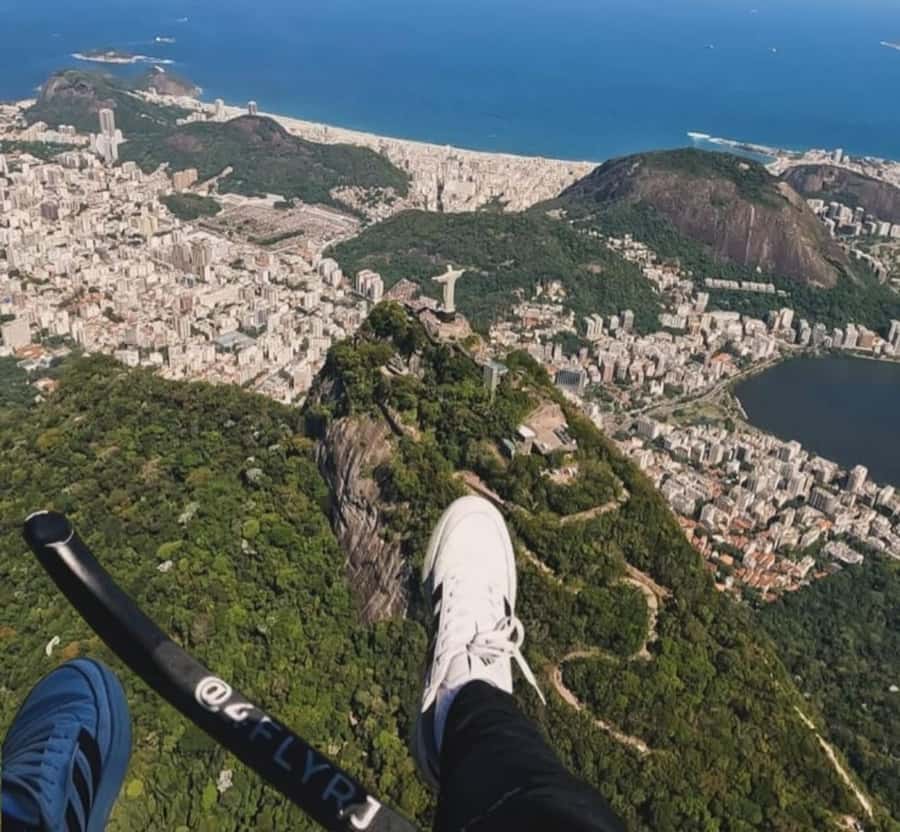Helicopter flight no doors in Rio de Janeiro - Barra da Tijuca from the air