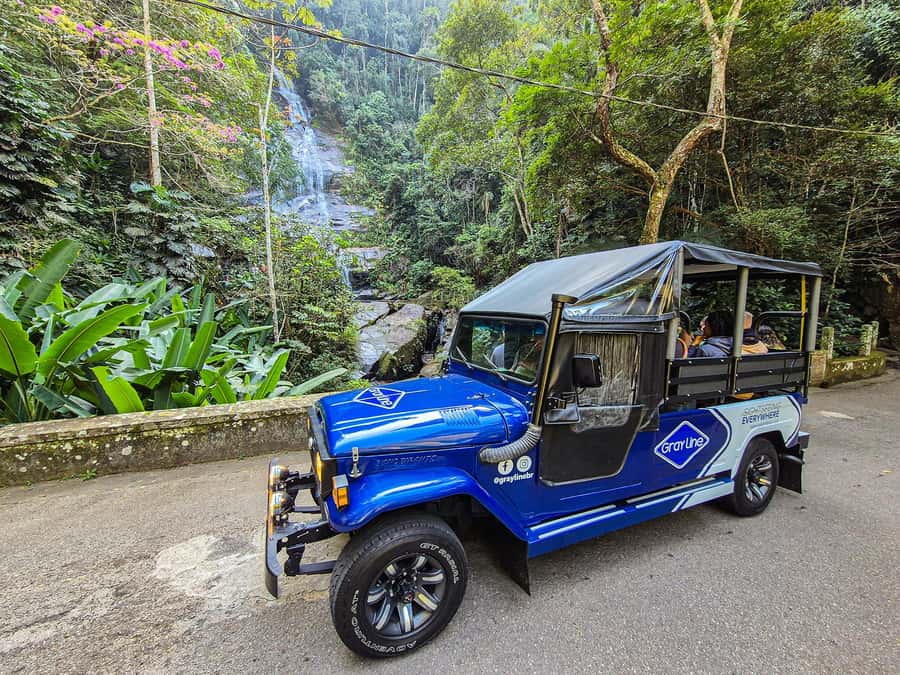 Jeep'n'Culture: Rocinha Favela and Tijuca Rainforest Tour - Entering Tijuca Forest by jeep