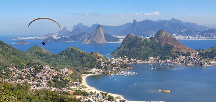 Niterói: Paragliding Experience with GoPro Photos and Video - Taking off from Niterói City Park