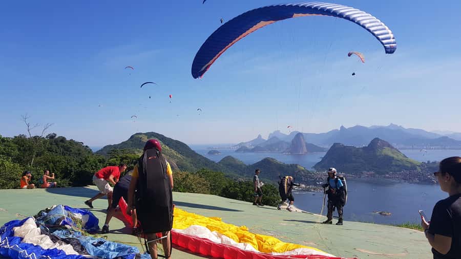 Niterói: Paragliding Experience with GoPro Photos and Video - The view toward Rio from above