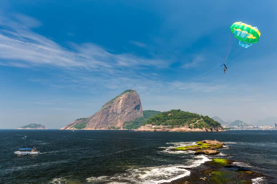Rio de Janeiro: 2-Hour Boat Trip with Parasailing - The parasailing flight above Rio