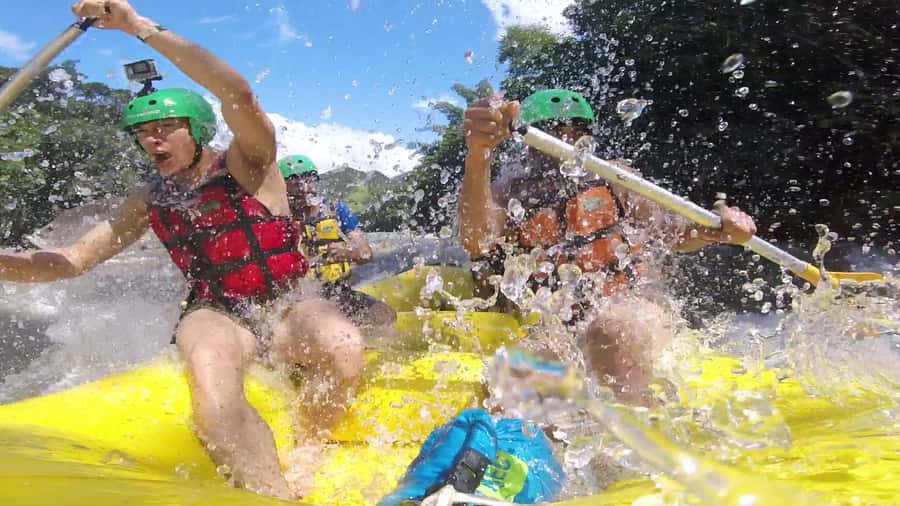 Rio de Janeiro: Guided River Rafting Tour - Calm water, swimming, and mountain views