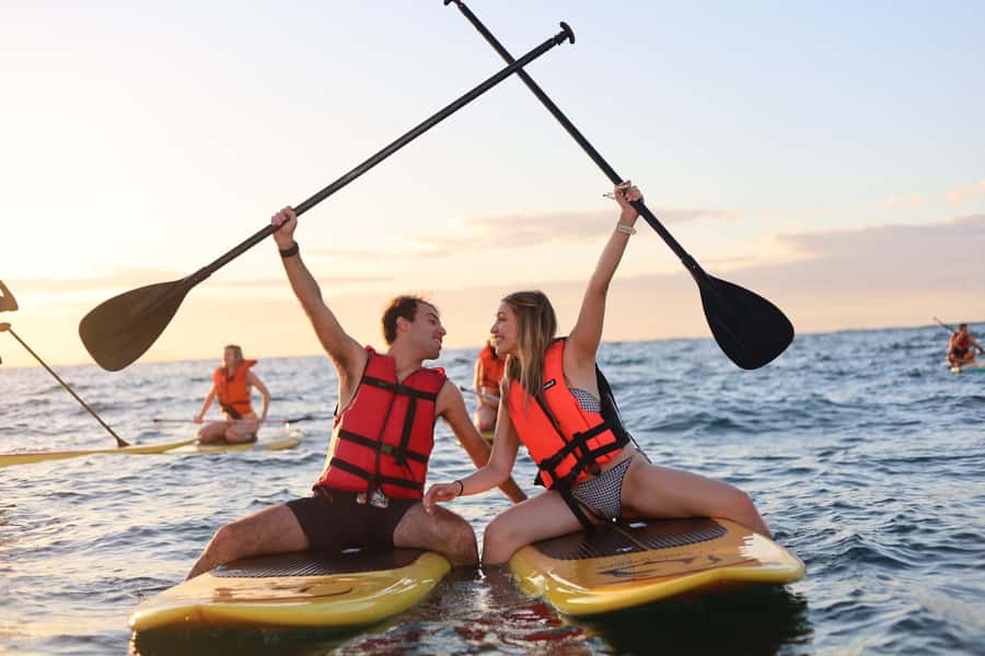 Rio de Janeiro: Stand-Up Paddle - Copacabana Beach Sunrise - The first instruction: balance, paddle, and safety