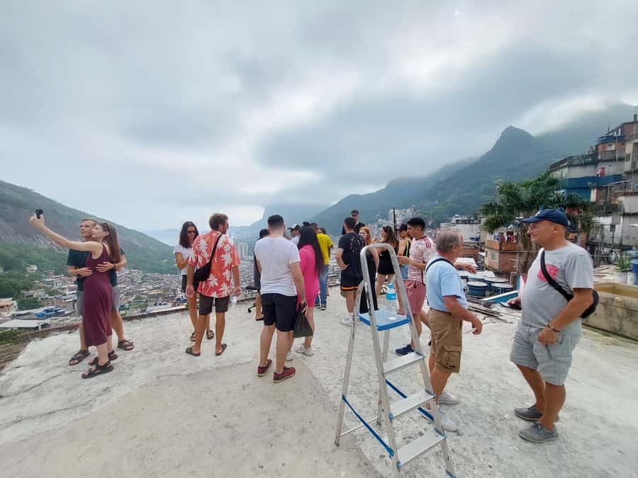 Rio Favela Tour - Walking through local streets and businesses