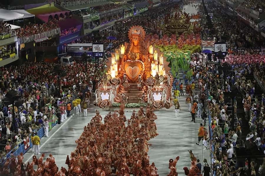 Rio: Premium Carnival Seating with Food, Drinks, & Transfers - Entering the Sambadrome and finding your box