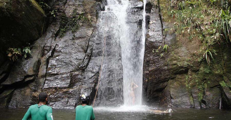 Rio: Tijuca Forest & Horto Waterfalls Circuit Tour - Jequitibá Waterfall brings the first proper swim