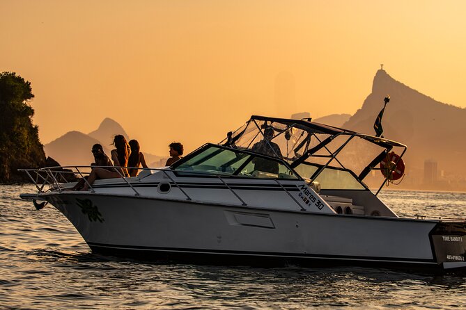 Sunset Boat Tour with Beer, Water, Soda and Snacks included - Leaving Marina da Glória for Rio’s best angle